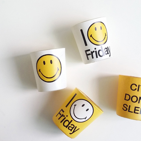 30% SALE! Smiley Candle Cups set of 4